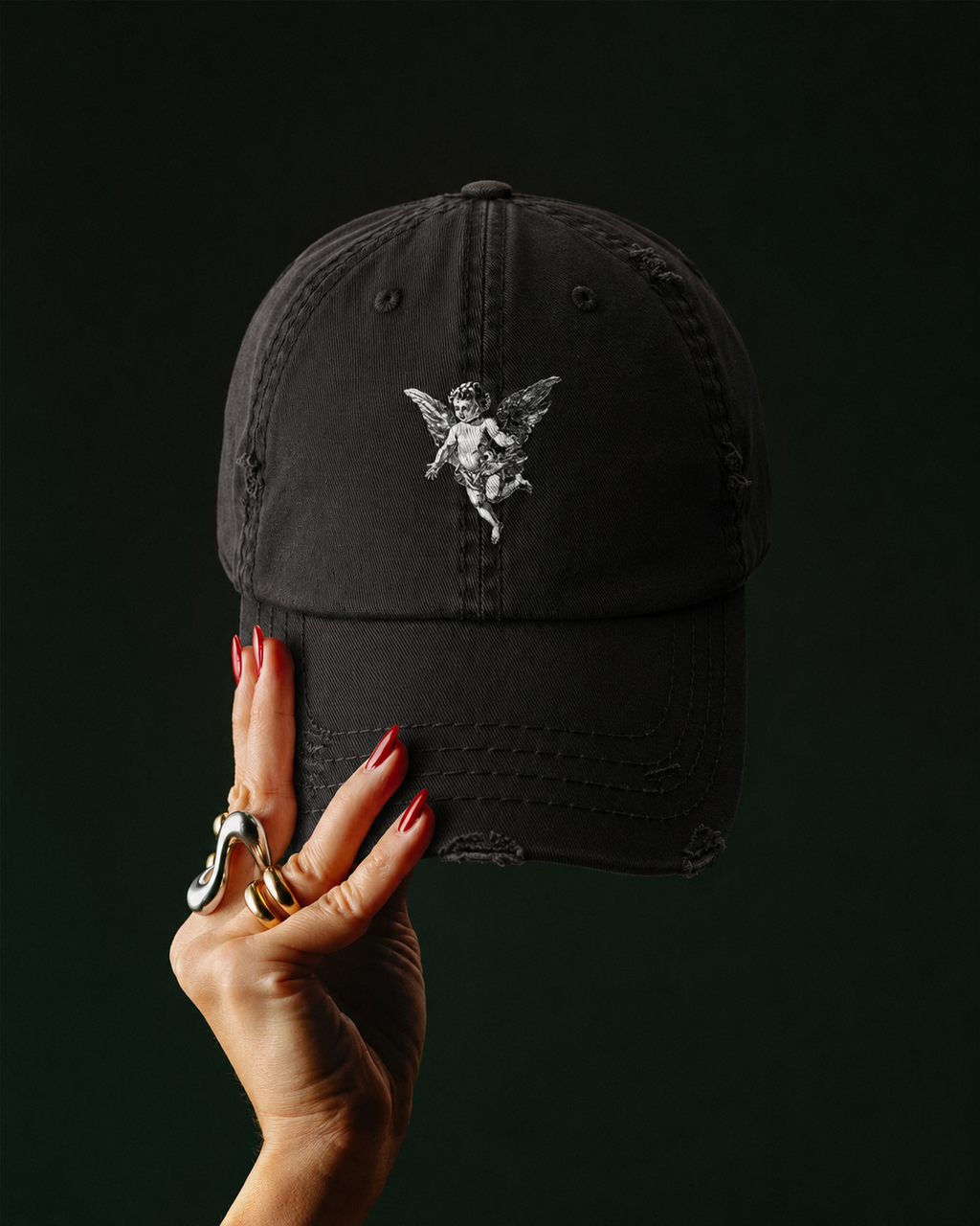 Fallen Angel Distressed Hat